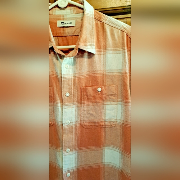 Men's Madewell Kilmer Plaid Perfect Brushed Cotton Flannel L-XL (Size Chart) - Picture 4 of 11